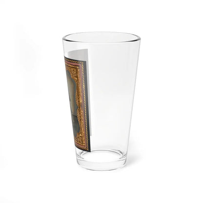 Unidentified Soldier In Confederate Uniform With Musket And Knife (U.S. Civil War) Pint Glass 16oz-Go Mug Yourself