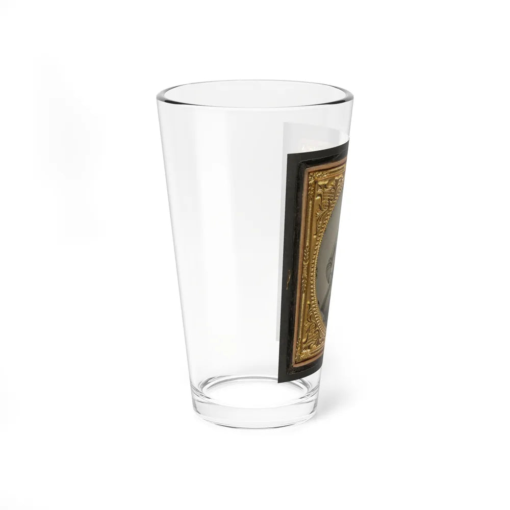 Unidentified Soldier In Confederate Uniform With Musket (U.S. Civil War) Pint Glass 16oz-Go Mug Yourself