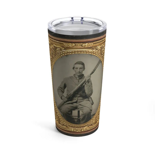 Unidentified Soldier In Confederate Uniform With Musket (U.S. Civil War) Tumbler 20oz 20oz - Go Mug Yourself