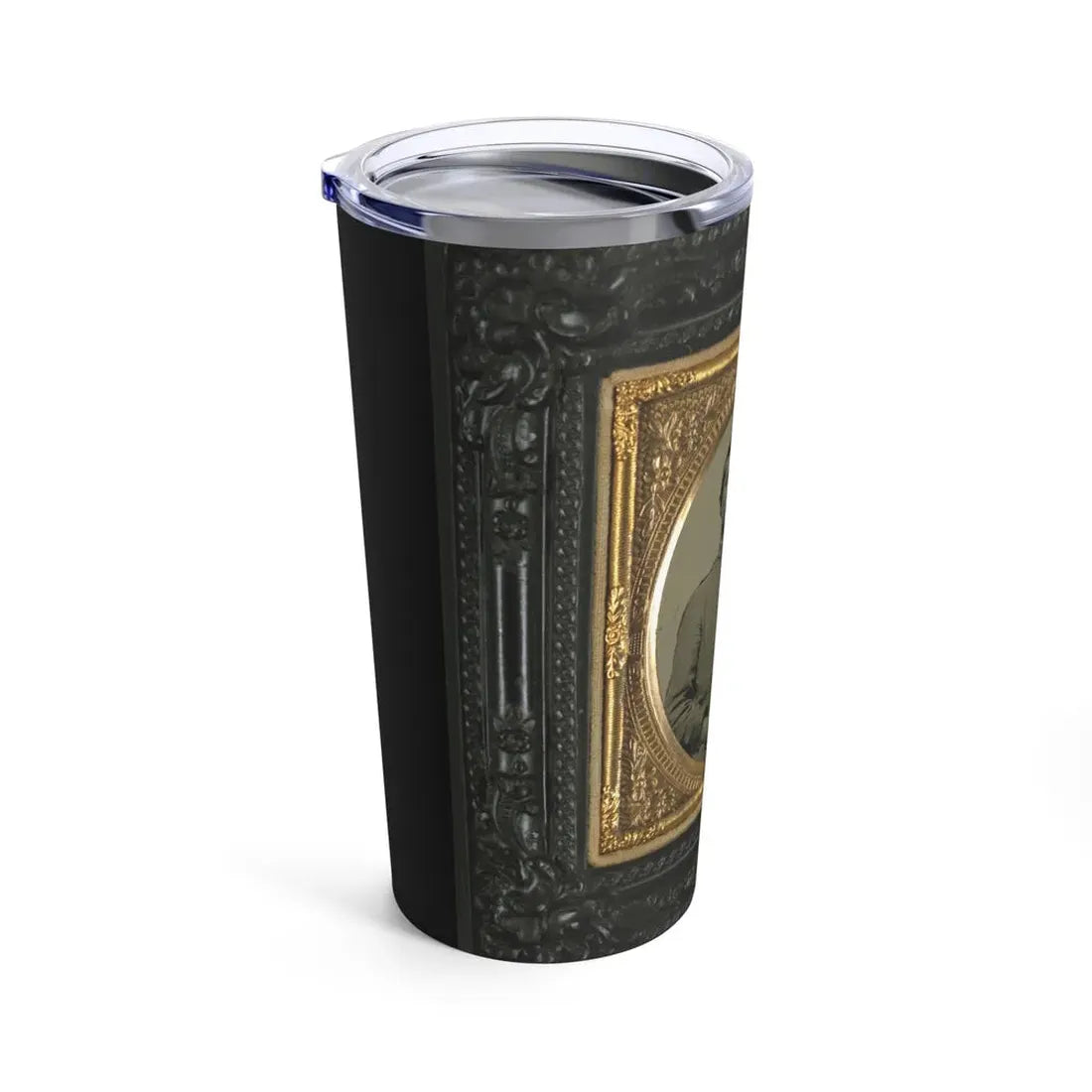 Unidentified Soldier In Confederate Uniform With Percussion Pistol (U.S. Civil War) Tumbler 20oz - Go Mug Yourself
