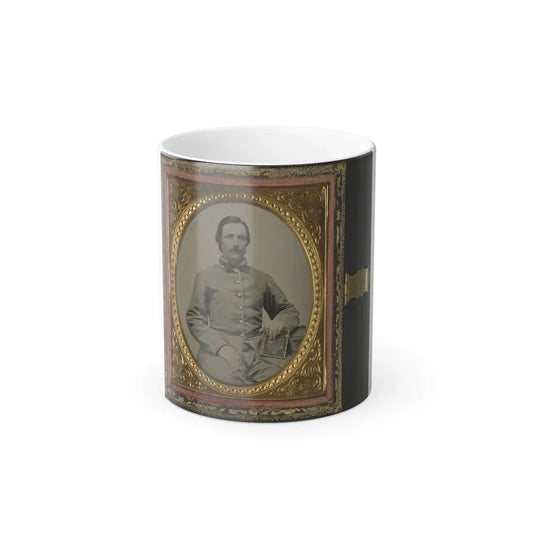 Unidentified Soldier in Confederate Uniform With Photograph Case (U.S. Civil War) Color Changing Coffee Mug 11oz Default Title 11oz - Go Mug Yourself