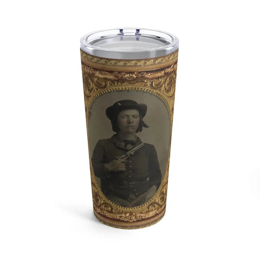Unidentified Soldier In Confederate Uniform With Revolver(2) (U.S. Civil War) Tumbler 20oz 20oz - Go Mug Yourself
