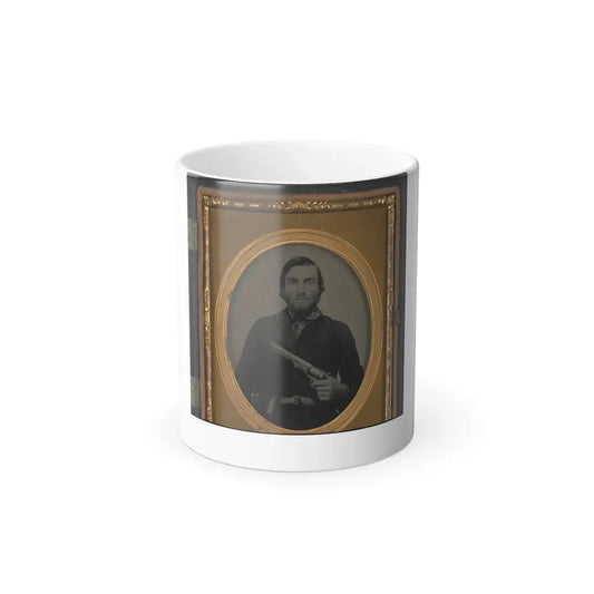Unidentified Soldier in Confederate Uniform With Revolver (U.S. Civil War) Color Changing Coffee Mug 11oz Default Title 11oz - Go Mug Yourself