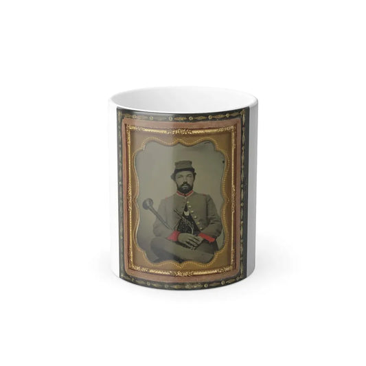 Unidentified Soldier in Confederate Uniform With Saxhorn (U.S. Civil War) Color Changing Coffee Mug 11oz Default Title 11oz - Go Mug Yourself