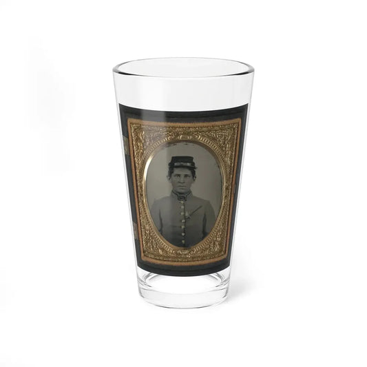 Unidentified Soldier In Confederate Uniform With Side Knife In Blouse (U.S. Civil War) Pint Glass 16oz 16oz - Go Mug Yourself