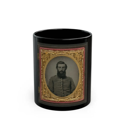 Unidentified Soldier In Confederate Uniform(2) (U.S. Civil War) Black Coffee Mug-11oz-Go Mug Yourself