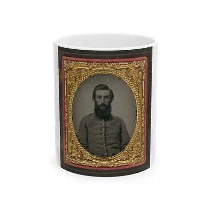 Unidentified Soldier In Confederate Uniform(2) (U.S. Civil War) White Coffee Mug-11oz-Go Mug Yourself