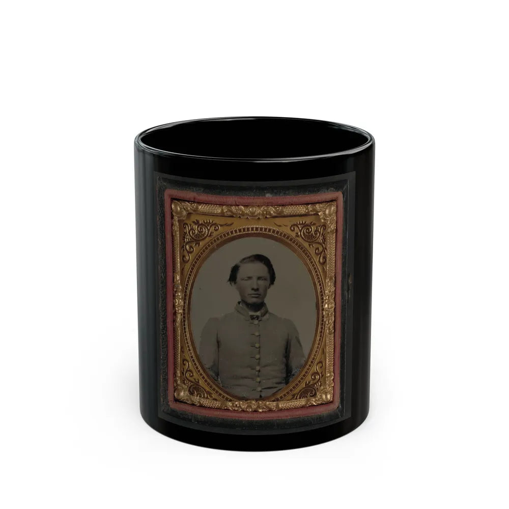 Unidentified Soldier In Confederate Uniform(3) (U.S. Civil War) Black Coffee Mug-11oz-Go Mug Yourself