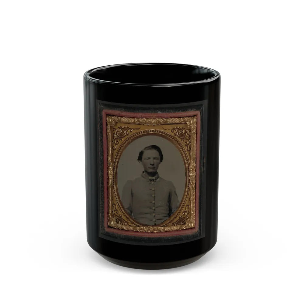 Unidentified Soldier In Confederate Uniform(3) (U.S. Civil War) Black Coffee Mug-15oz-Go Mug Yourself