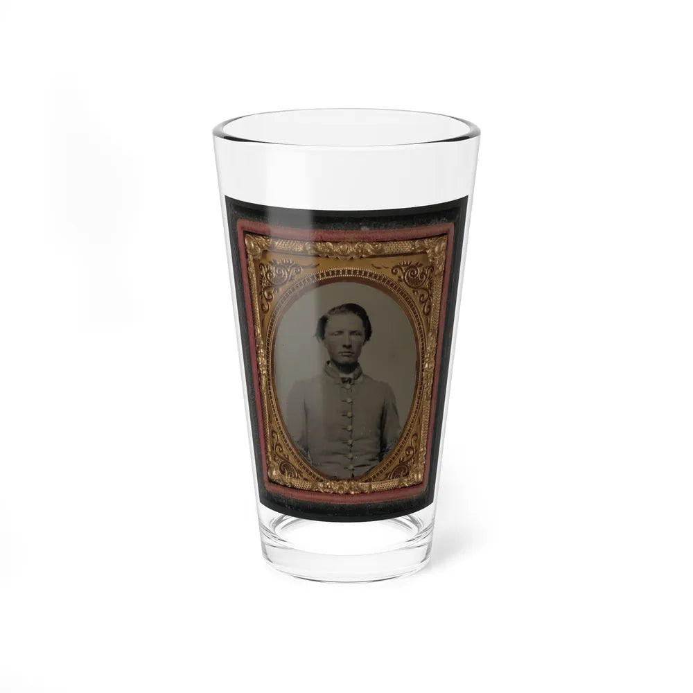 Unidentified Soldier In Confederate Uniform(3) (U.S. Civil War) Pint Glass 16oz-16oz-Go Mug Yourself