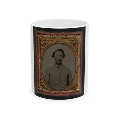 Unidentified Soldier In Confederate Uniform(3) (U.S. Civil War) White Coffee Mug-11oz-Go Mug Yourself