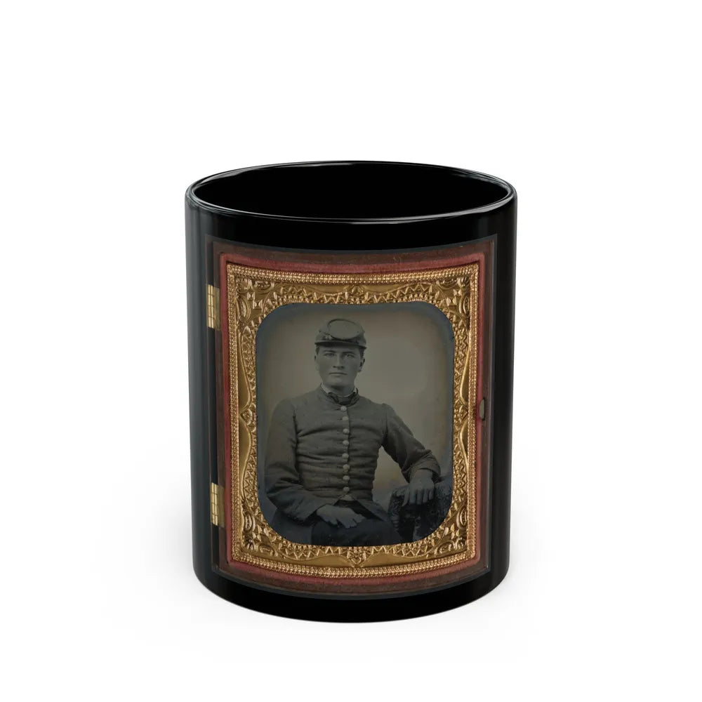 Unidentified Soldier In Confederate Uniform(4) (U.S. Civil War) Black Coffee Mug-11oz-Go Mug Yourself