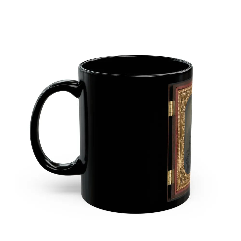 Unidentified Soldier In Confederate Uniform(4) (U.S. Civil War) Black Coffee Mug-Go Mug Yourself