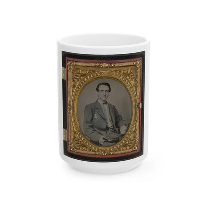 Unidentified Soldier In Confederate Uniform(5) (U.S. Civil War) White Coffee Mug-15oz-Go Mug Yourself