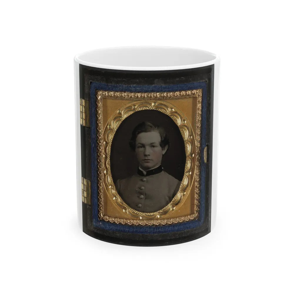 Unidentified Soldier In Confederate Uniform(6) (U.S. Civil War) White Coffee Mug-11oz-Go Mug Yourself