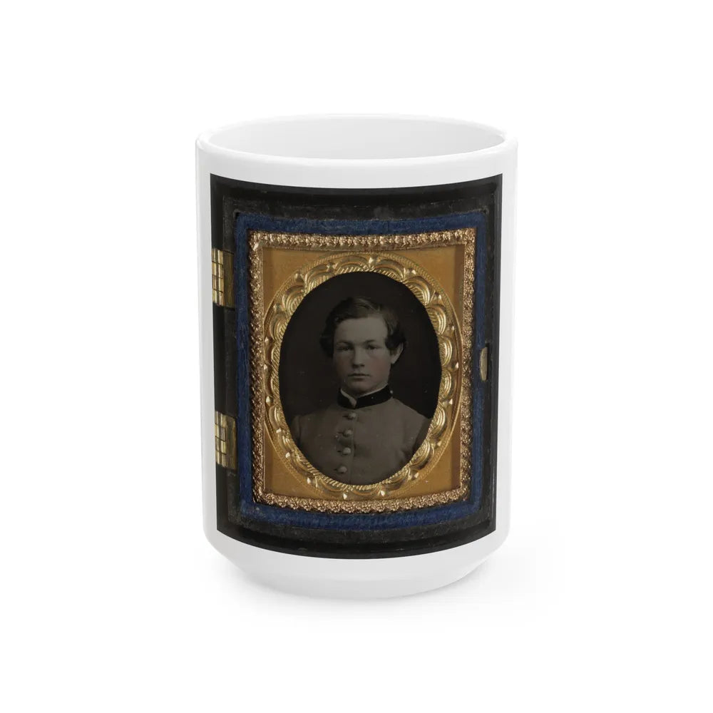 Unidentified Soldier In Confederate Uniform(6) (U.S. Civil War) White Coffee Mug-15oz-Go Mug Yourself