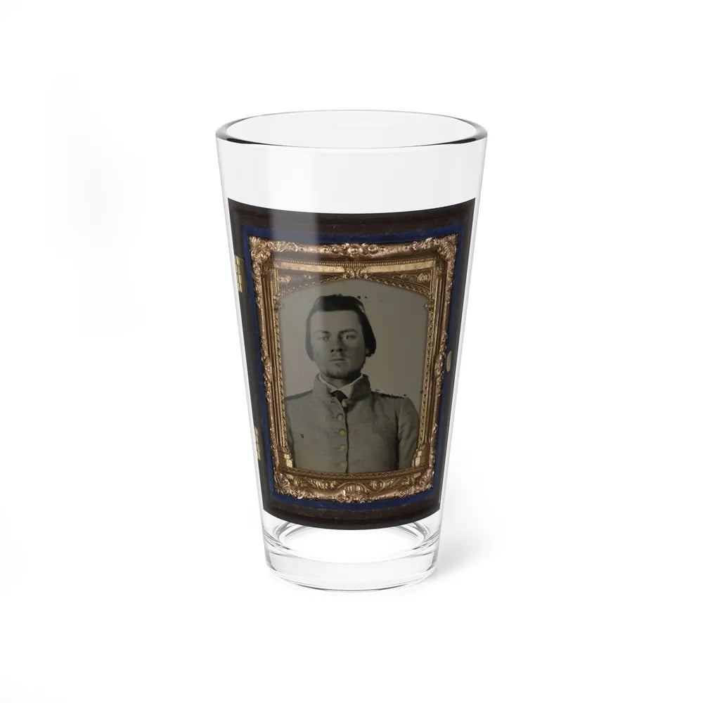 Unidentified Soldier In Confederate Uniform(7) (U.S. Civil War) Pint Glass 16oz-16oz-Go Mug Yourself