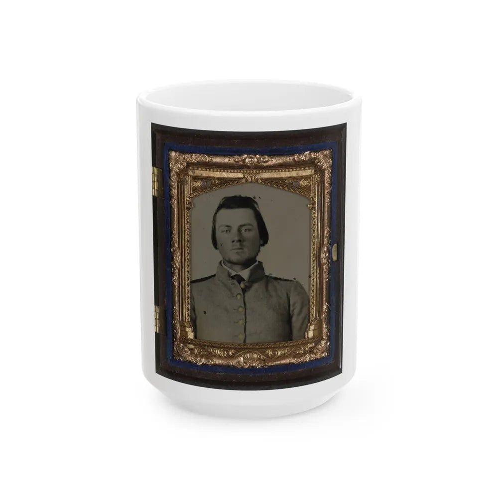 Unidentified Soldier In Confederate Uniform(7) (U.S. Civil War) White Coffee Mug-15oz-Go Mug Yourself