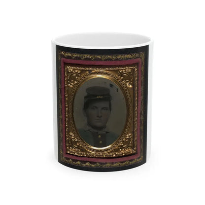 Unidentified Soldier In Forage Cap (U.S. Civil War) White Coffee Mug 11oz - Go Mug Yourself