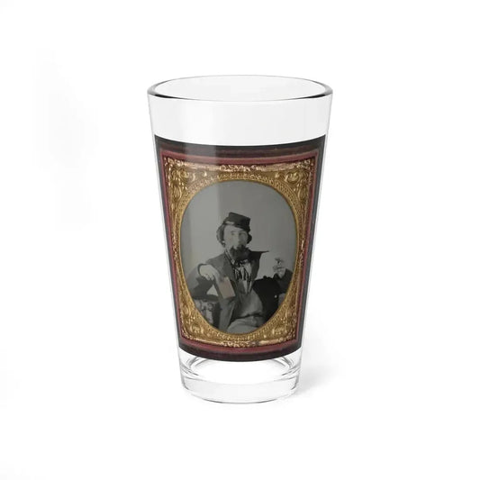Unidentified Soldier In Kepi With Letter And Envelope (U.S. Civil War) Pint Glass 16oz 16oz - Go Mug Yourself