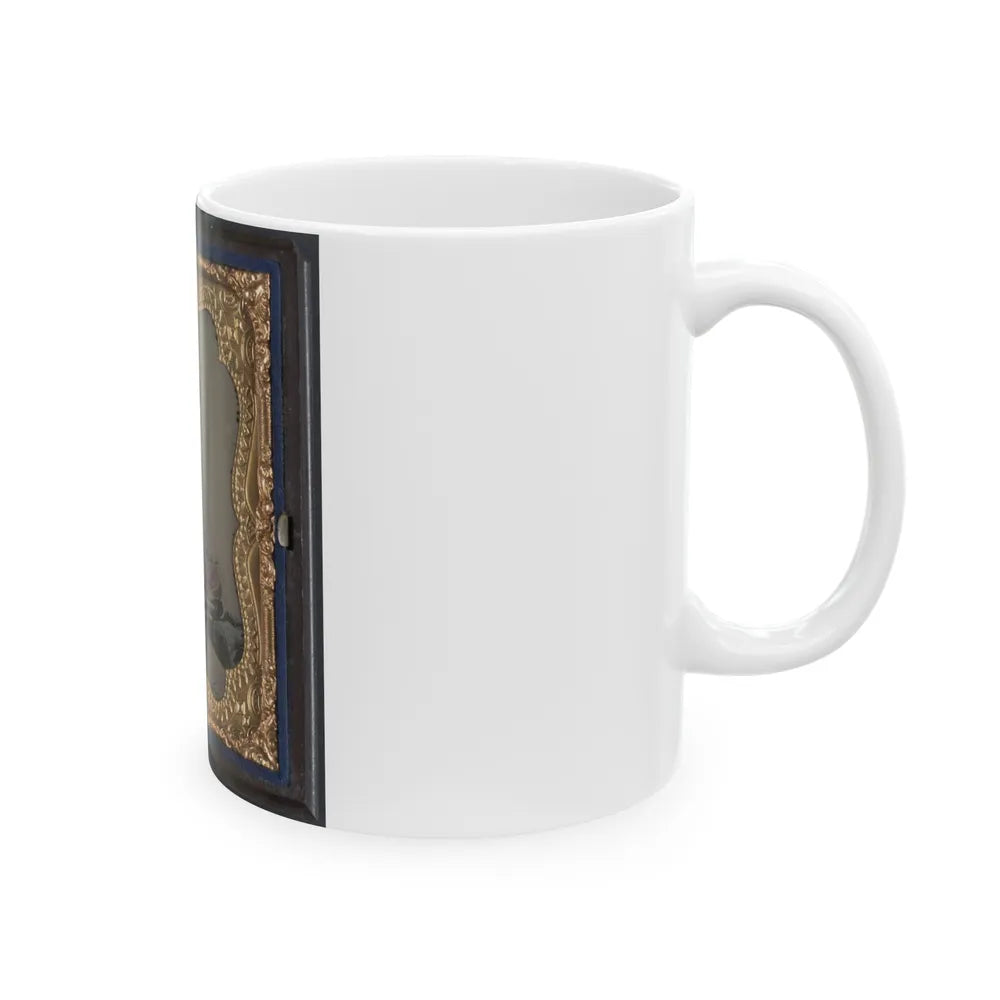 Unidentified Soldier In Norfolk Light Blues Virginia Light Artillery Battery Uniform (U.S. Civil War) White Coffee Mug-Go Mug Yourself