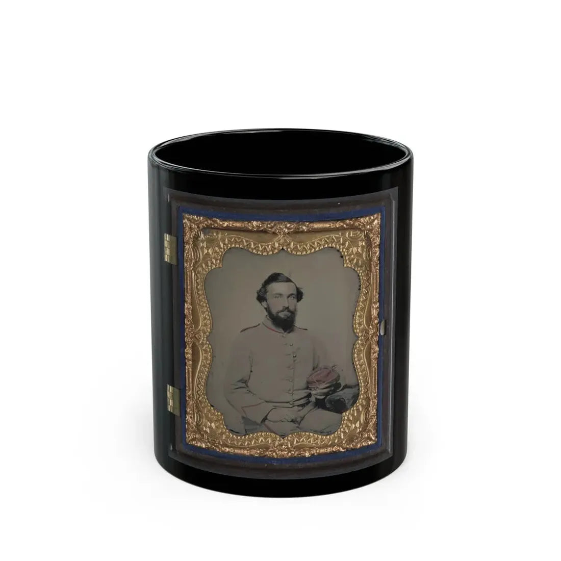 Unidentified Soldier In Norfolk  Light Blues  Virginia Light Artillery Battery Uniform (U.S. Civil War) Black Coffee Mug 11oz - Go Mug Yourself