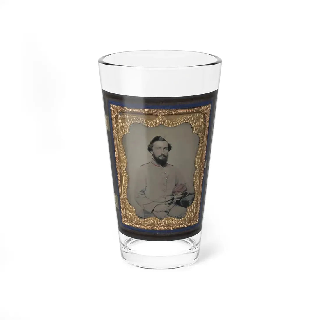 Unidentified Soldier In Norfolk  Light Blues  Virginia Light Artillery Battery Uniform (U.S. Civil War) Pint Glass 16oz 16oz - Go Mug Yourself