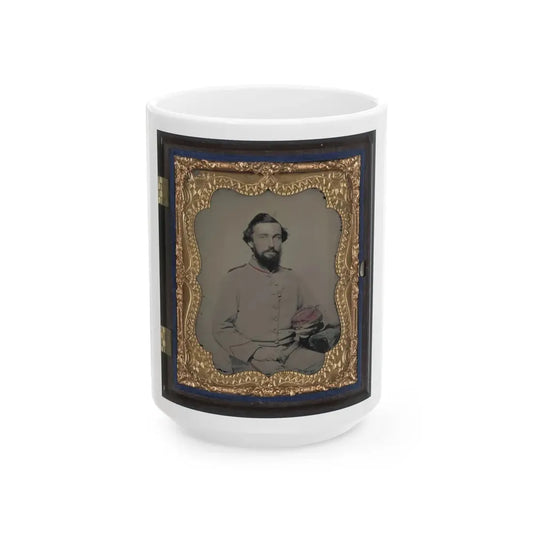 Unidentified Soldier In Norfolk  Light Blues  Virginia Light Artillery Battery Uniform (U.S. Civil War) White Coffee Mug 15oz - Go Mug Yourself