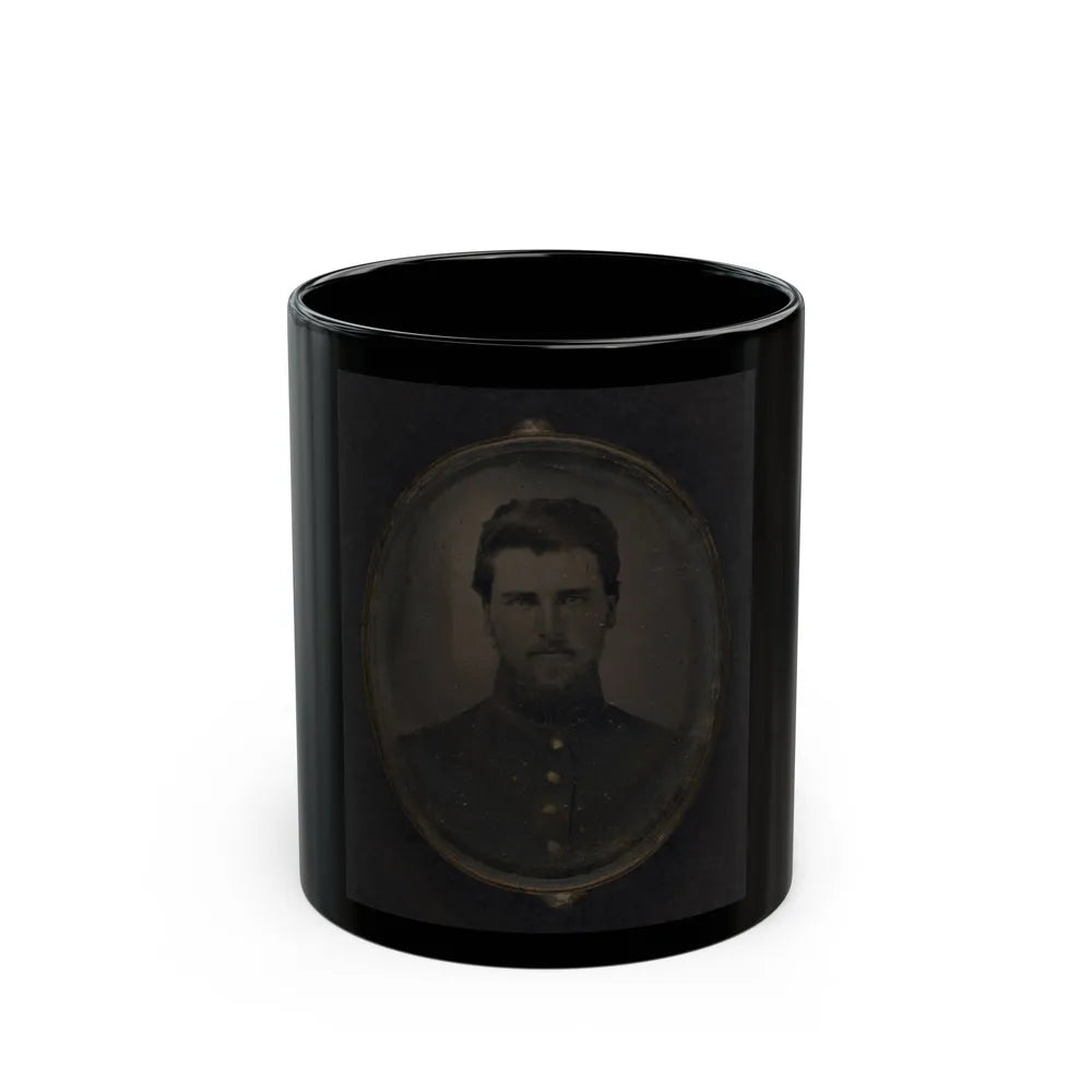 Unidentified Soldier In Pendant 001 (U.S. Civil War) Black Coffee Mug-11oz-Go Mug Yourself