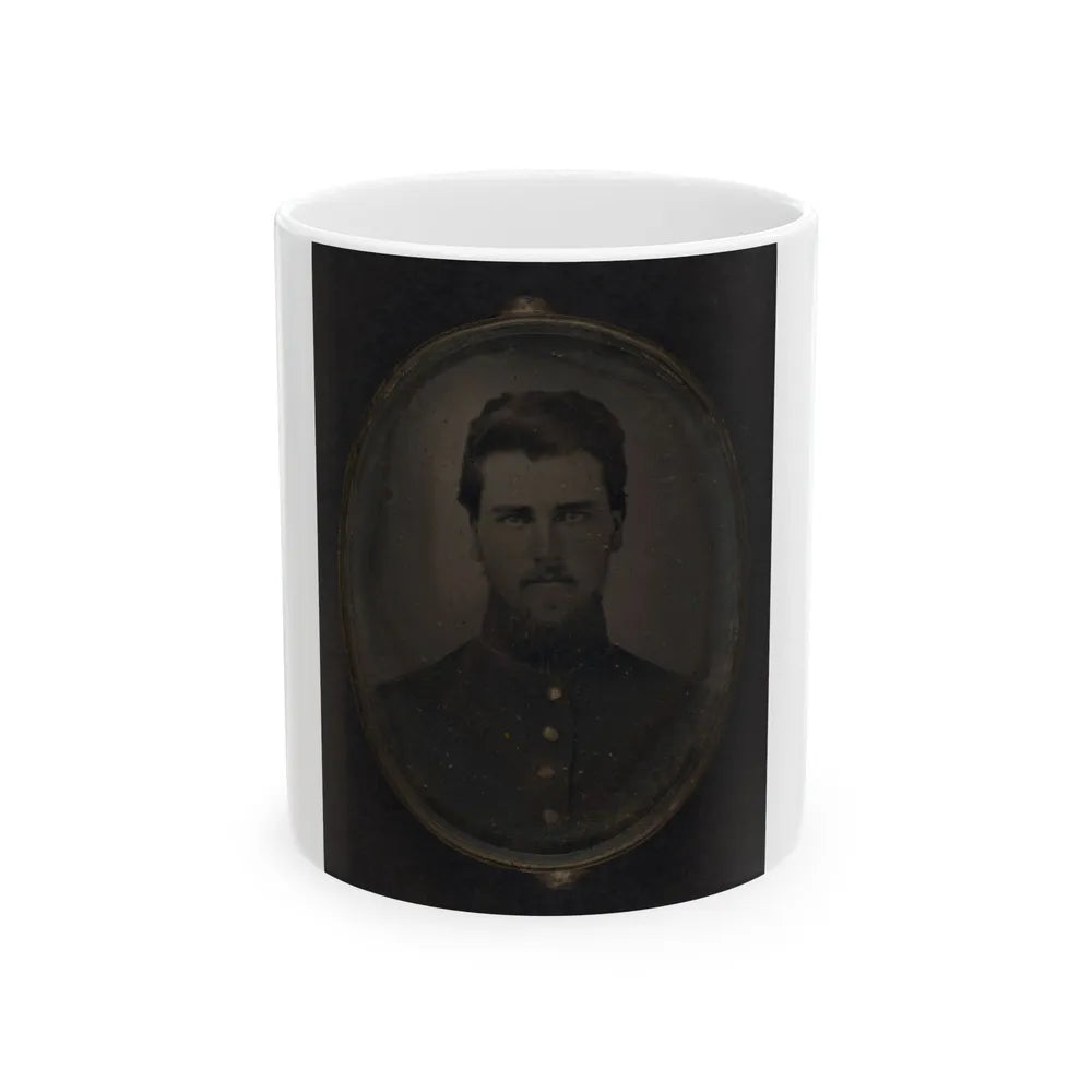 Unidentified Soldier In Pendant 001 (U.S. Civil War) White Coffee Mug-11oz-Go Mug Yourself