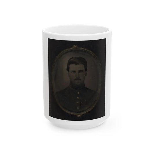 Unidentified Soldier In Pendant 001 (U.S. Civil War) White Coffee Mug-15oz-Go Mug Yourself