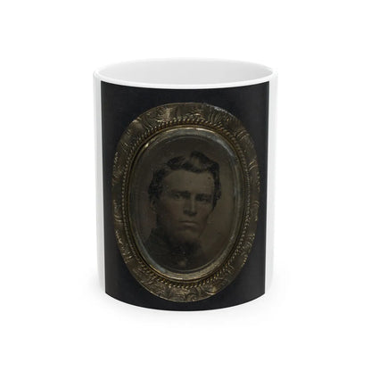 Unidentified Soldier In Pendant (U.S. Civil War) White Coffee Mug-11oz-Go Mug Yourself