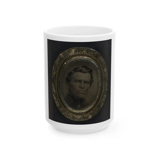 Unidentified Soldier In Pendant (U.S. Civil War) White Coffee Mug 15oz - Go Mug Yourself