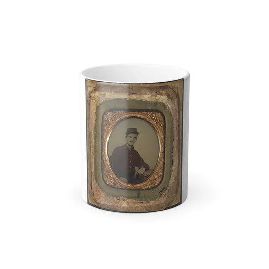 Unidentified Soldier in Red Battleshirt and Kepi (U.S. Civil War) Color Changing Coffee Mug 11oz-11oz-Go Mug Yourself