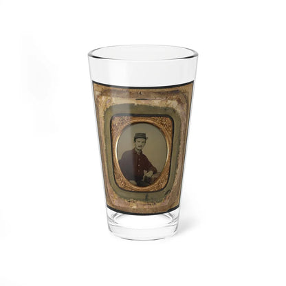 Unidentified Soldier In Red Battleshirt And Kepi (U.S. Civil War) Pint Glass 16oz-16oz-Go Mug Yourself