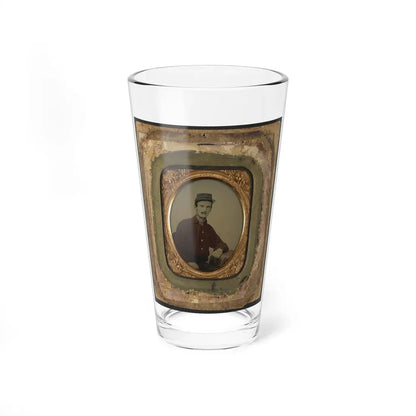 Unidentified Soldier In Red Battleshirt And Kepi (U.S. Civil War) Pint Glass 16oz 16oz - Go Mug Yourself