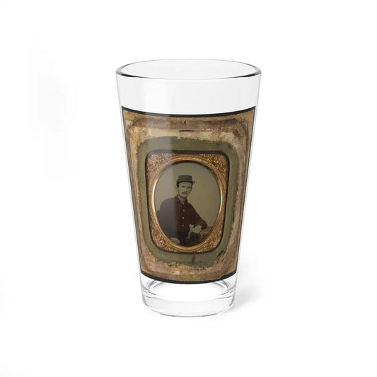 Unidentified Soldier In Red Battleshirt And Kepi (U.S. Civil War) Pint Glass 16oz 16oz - Go Mug Yourself