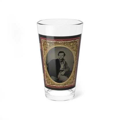 Unidentified Soldier In Richmond Howitzers Uniform (U.S. Civil War) Pint Glass 16oz-16oz-Go Mug Yourself