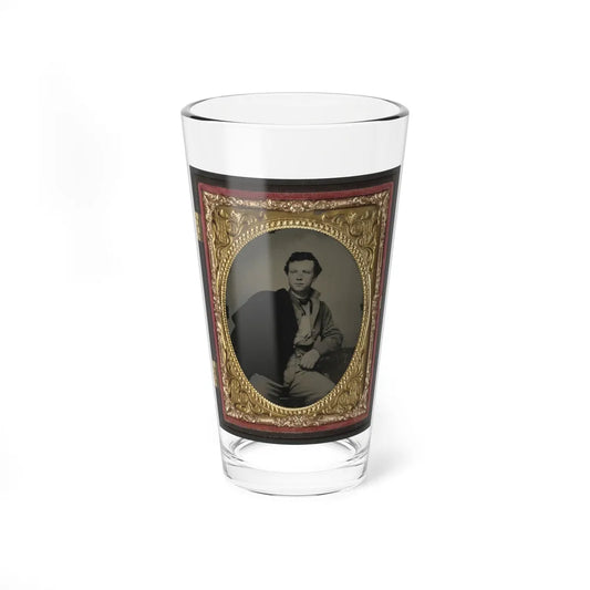 Unidentified Soldier In Richmond Howitzers Uniform (U.S. Civil War) Pint Glass 16oz-16oz-Go Mug Yourself