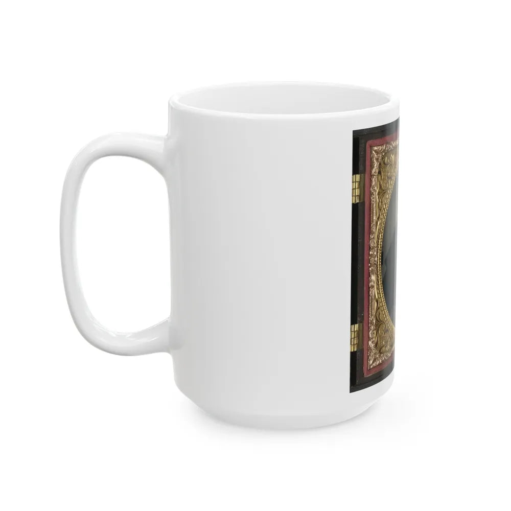 Unidentified Soldier In Richmond Howitzers Uniform (U.S. Civil War) White Coffee Mug-Go Mug Yourself