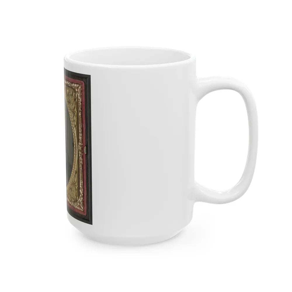 Unidentified Soldier In Richmond Howitzers Uniform (U.S. Civil War) White Coffee Mug-Go Mug Yourself