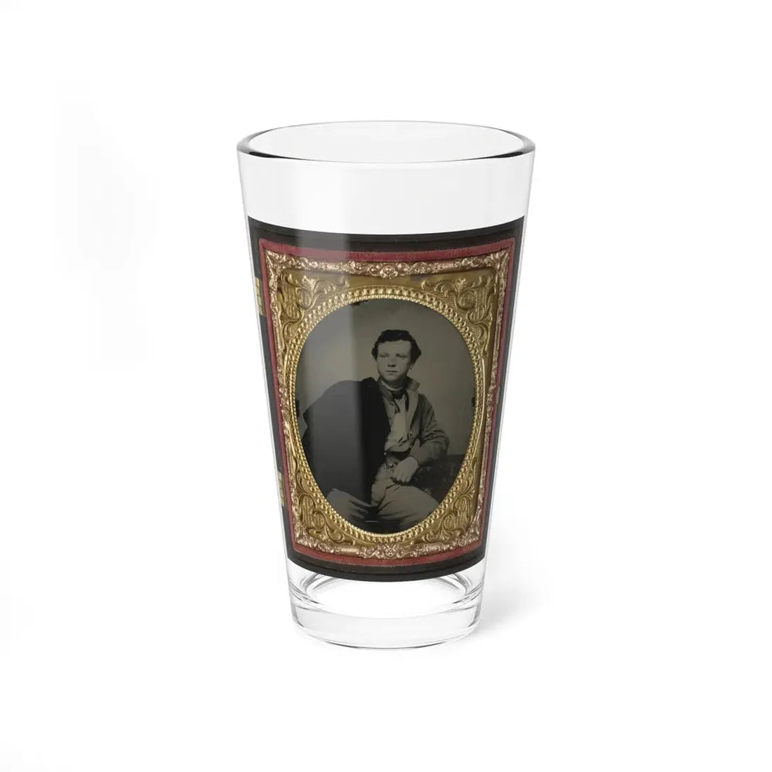 Unidentified Soldier In Richmond Howitzers Uniform (U.S. Civil War) Pint Glass 16oz 16oz - Go Mug Yourself