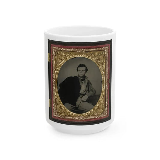 Unidentified Soldier In Richmond Howitzers Uniform (U.S. Civil War) White Coffee Mug 15oz - Go Mug Yourself