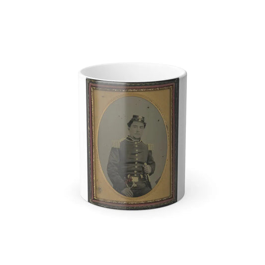 Unidentified Soldier in South Carolina Militia Uniform With Sword and Pistols (U.S. Civil War) Color Changing Coffee Mug 11oz-11oz-Go Mug Yourself