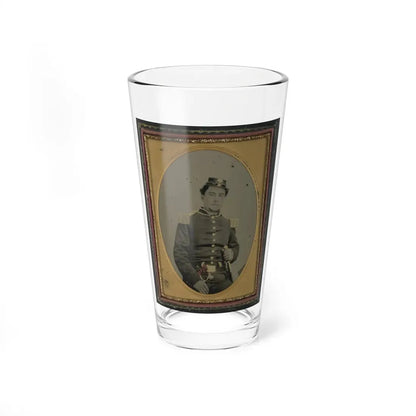 Unidentified Soldier In South Carolina Militia Uniform With Sword And Pistols (U.S. Civil War) Pint Glass 16oz 16oz - Go Mug Yourself