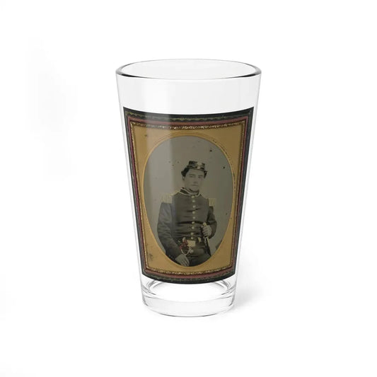 Unidentified Soldier In South Carolina Militia Uniform With Sword And Pistols (U.S. Civil War) Pint Glass 16oz 16oz - Go Mug Yourself