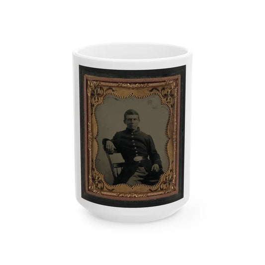 Unidentified Soldier In Uniform 001 (U.S. Civil War) White Coffee Mug-15oz-Go Mug Yourself