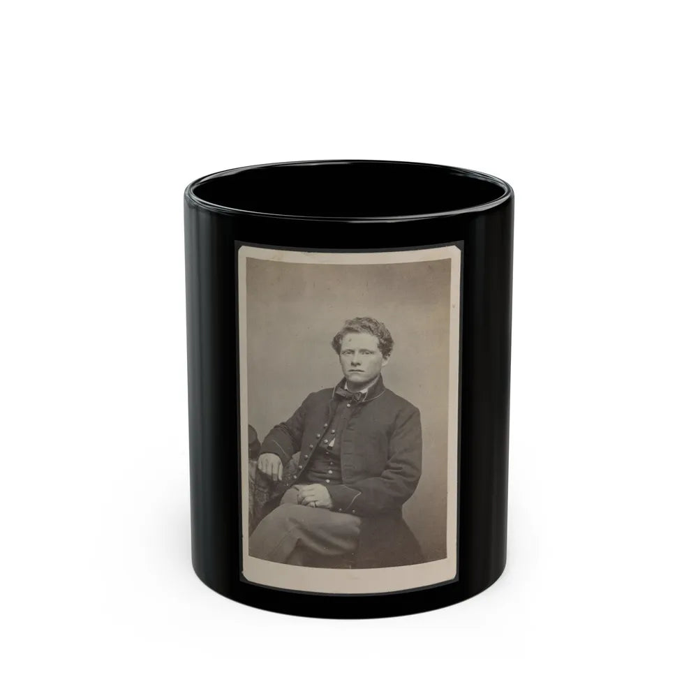 Unidentified Soldier In Uniform 002 (U.S. Civil War) Black Coffee Mug-11oz-Go Mug Yourself