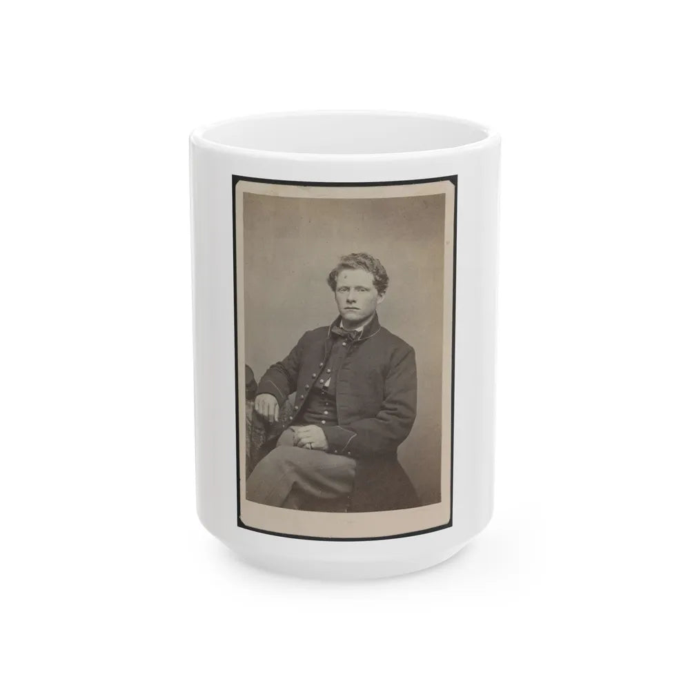 Unidentified Soldier In Uniform 002 (U.S. Civil War) White Coffee Mug-15oz-Go Mug Yourself