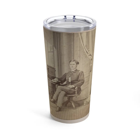 Unidentified Soldier In Uniform With Cabinet Stereograph Viewer (U.S. Civil War) Tumbler 20oz-20oz-Go Mug Yourself